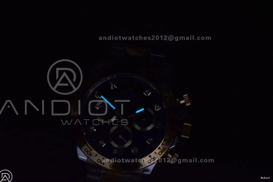 Black Edition Case BTF SA4130 1:1 Daytona Diamonds and Best SS 904L Bracelet Dial 116503 0126